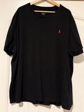 Polo Ralph Lauren T-Shirt Men’s 2XB Black Red Pony Big & Tall Short Sleeve Tee
